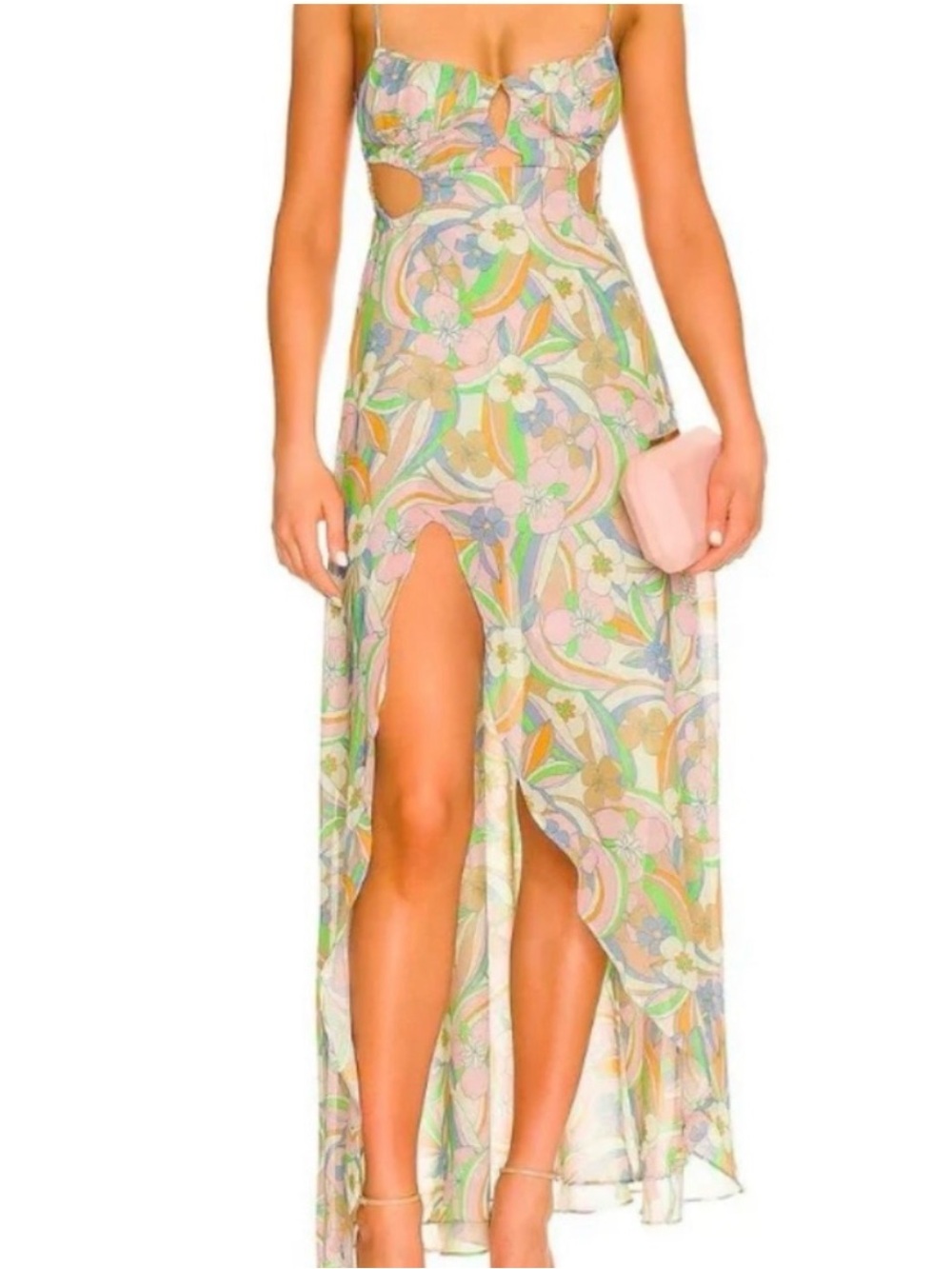 For Love And Lemons Multicolor Floral Maxi Dress